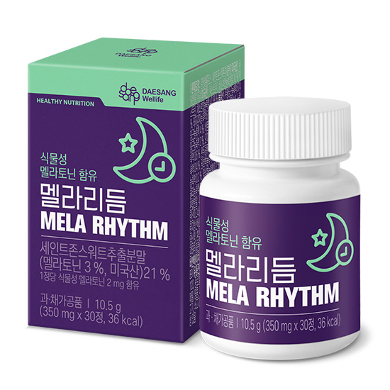 [신제품 출시 이벤트] 식물성 멜라토닌 함유 멜라리듬 (350 mgX30정) /30일분 + 포토리뷰 작성시 적립금 1,000원 적립 (2월 4주차 지급/ID당 1회)_2