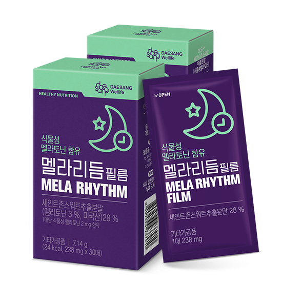 [5월 웰니스 레터] 식물성 멜라토닌 함유 멜라리듬 필름 (238 mgX30매)X2 /60일분 + 적립금 2,000원 증정_2