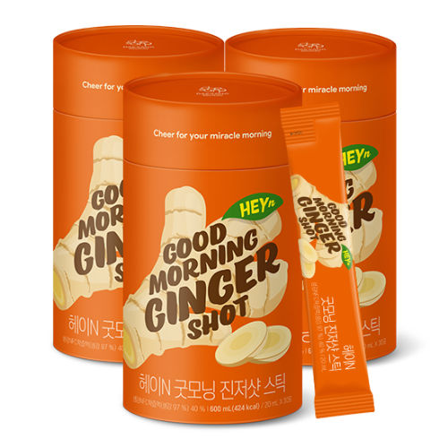 [웰니스 레터] 헤이N 굿모닝 진저샷 스틱 (20ml x 30포)X3