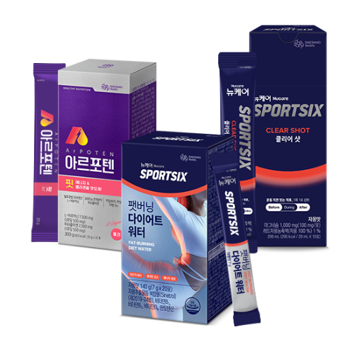 [새해 자기관리 팩] 뉴케어 스포식스 팻버닝 다이어트 워터 1EA + 스포식스 클리어 샷 1EA + 아르포텐 핏 1EA
