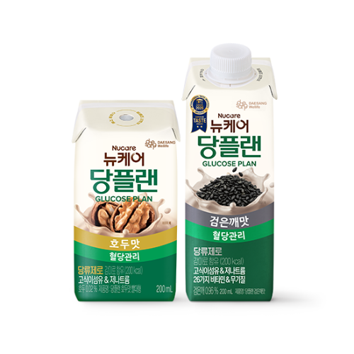 당플랜 호두맛 빨대형 200ml (24팩) + 당플랜 검은깨맛 200ml (24팩) 