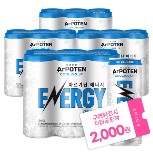 아르포텐(ArPOTEN) 쿨링업 (6입)X4 / 총 24캔 + 적립금 2,000원 증정