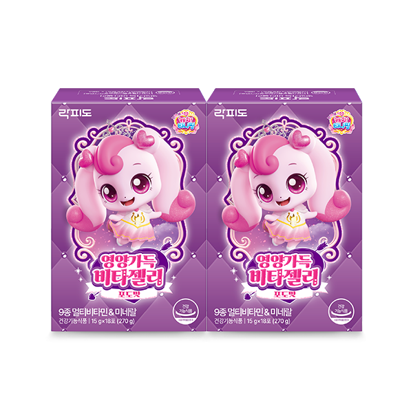 [3월 이벤트] 락피도 캐치티니핑 시즌6 영양가득 비타젤리 (15 g×18포)X2 /36일분 + 포토리뷰 작성시 적립금 3,000원 적립 (4월 4주차/ID당1회)_2