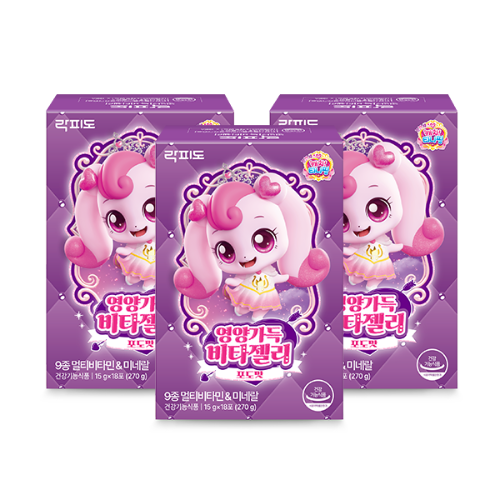 락피도 캐치티니핑 시즌6 영양가득 비타젤리 (15 g×18포)X3 /54일분