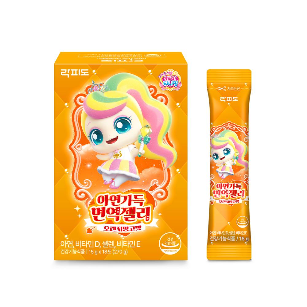 락피도 캐치티니핑 시즌6 아연가득 면역젤리 (15 g×18포) /18일분 + 적립금 1,000원 증정_2