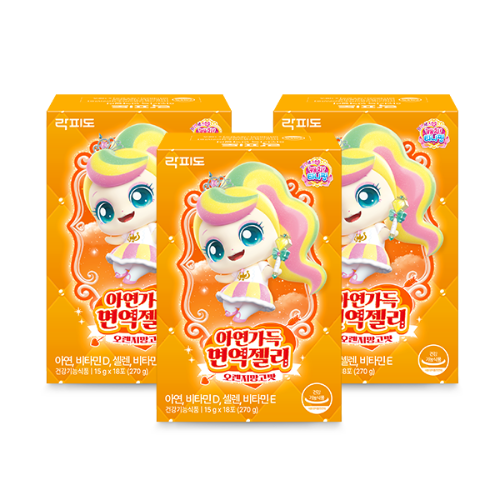 락피도 캐치티니핑 시즌6 아연가득 면역젤리 (15 g×18포)X3 /54일분