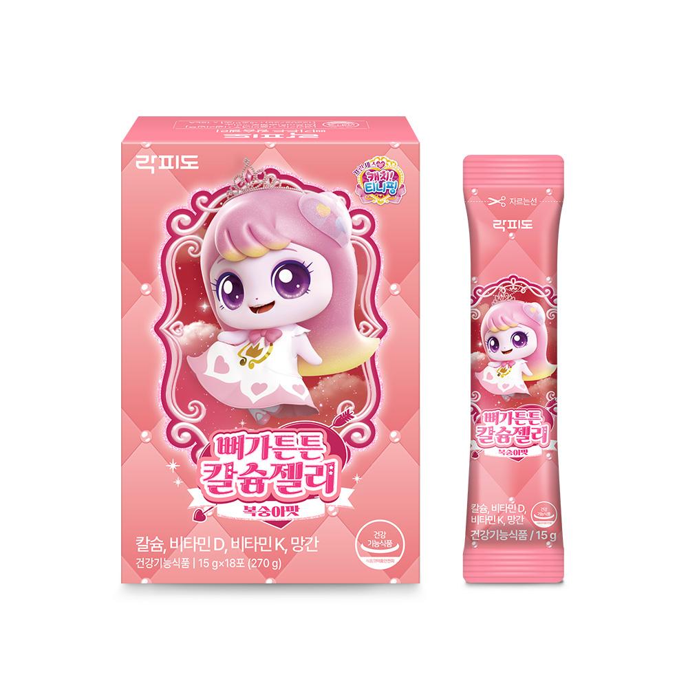 락피도 캐치티니핑 시즌6 뼈가튼튼 칼슘젤리 (15 g×18포) /18일분 + 적립금 1,000원 증정_2