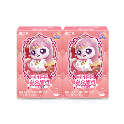 락피도 캐치티니핑 시즌6 뼈가튼튼 칼슘젤리 (15 g×18포)X2 /36일분 