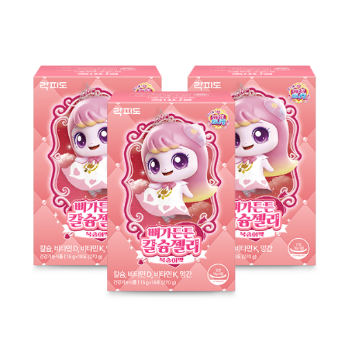 락피도 캐치티니핑 시즌6 뼈가튼튼 칼슘젤리 (15 g×18포)X3 /54일분