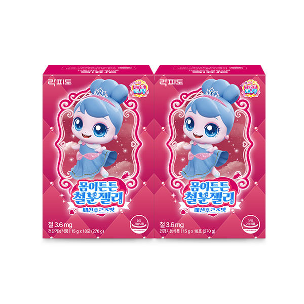 [3월 이벤트] 락피도 캐치티니핑 시즌6 몸이튼튼 철분젤리 (15 g×18포)X2 /36일분 + 포토리뷰 작성시 적립금 3,000원 적립 (4월 4주차/ID당1회)_2