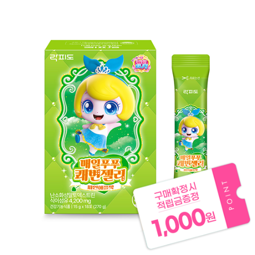 락피도 캐치티니핑 시즌6 매일푸푸 쾌변젤리 (15 g×18포) /18일분 + 적립금 1,000원 증정