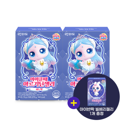 [락피도 온가족 기획전] 락피도 캐치티니핑 시즌6 아이클때 아르기닌젤리 (15 g×18포)X2 /36일분 + 아이반짝 빌베리젤리 1개 증정