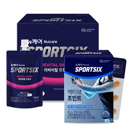 [리커버리 패키지] 뉴케어 스포식스 리바이탈 드링크 (100ml×10팩) 1EA + 뉴케어 스포식스 액티브 조인트 (750 mgX60정) 1EA 