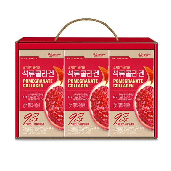 [가정의달 패밀리세일] 석류콜라겐 선물세트 (20 g×15포)X3 /45일분 + 꿀자몽홍삼, 코큐텐, 애사비쏙구미 체험팩 3종 증정_3