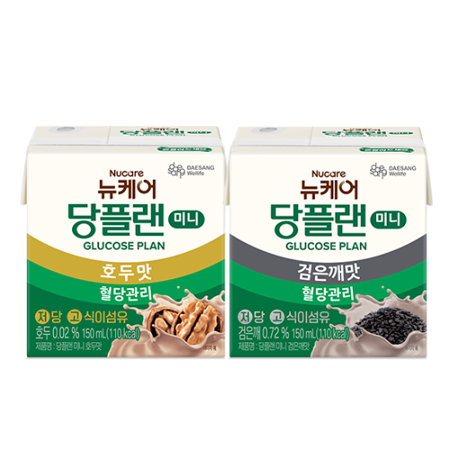 [가정의달 패밀리세일] 당플랜 미니 호두맛 150ml (24팩) + 미니 검은깨맛 150ml (24팩)
