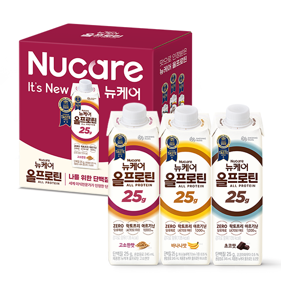 [페스타] 뉴케어 올프로틴 체험팩 (고소한맛/바나나맛/초코맛) 245ml (3입)