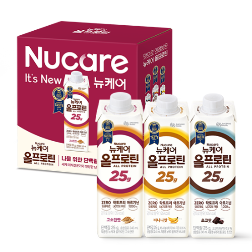 [페스타] 뉴케어 올프로틴 체험팩 (고소한맛/바나나맛/초코맛) 245ml (3입)