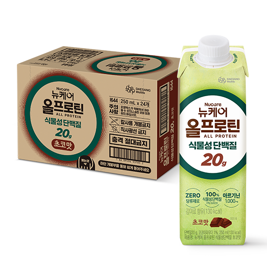 [런칭 이벤트] 뉴케어 올프로틴 식물성단백질 초코맛 250ml (24팩) + 포토리뷰 작성시 적립금 3,000원 적립(6월 4주차 지급/ID당 1회)[후기작성기한 : 6월14일]_2