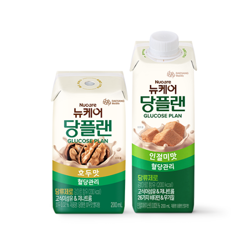 당플랜 호두맛 빨대형 200ml (24팩) + 당플랜 인절미맛 200ml (24팩) 