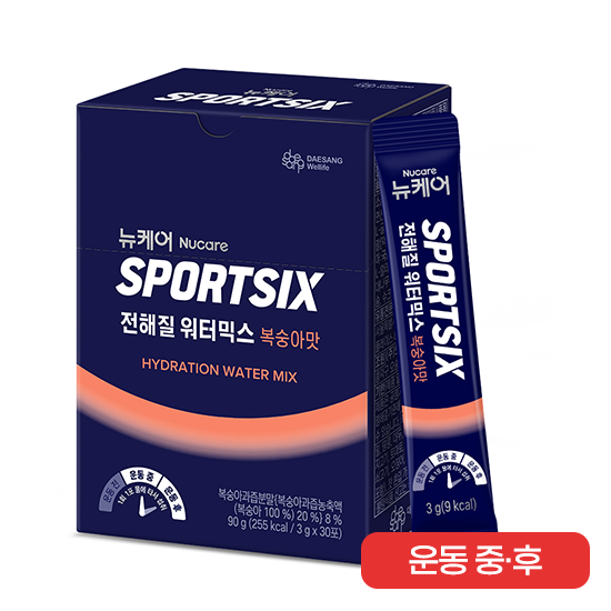 뉴케어 스포식스 전해질 워터믹스 복숭아맛 1박스 (30포) + 적립금 1,000원 증정_3