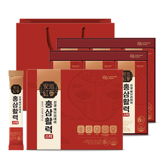 진생에브리데이 홍삼활력스틱 2박스 (60일분) + 적립금 3,000원 증정 + 티니핑 아르기닌 스틱 젤리 1개 증정_3