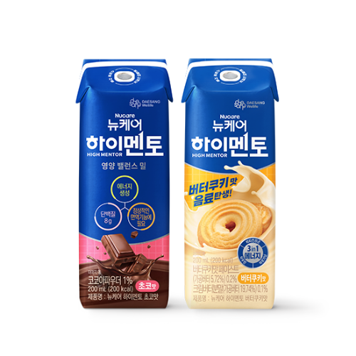 뉴케어 하이멘토 초코맛 200ml (24팩) + 하이멘토 버터쿠키맛 200ml (24팩)