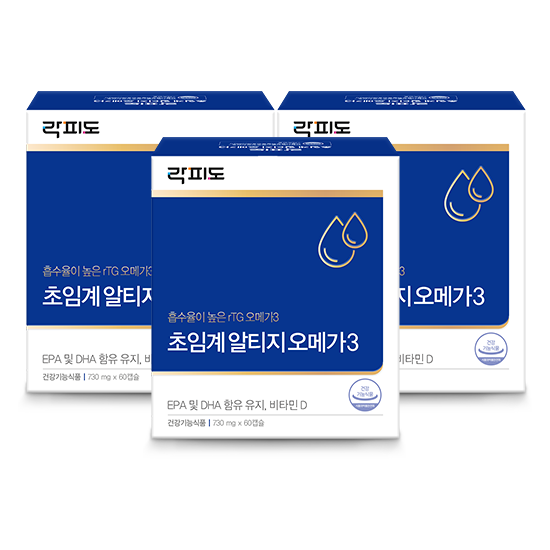 락피도 초임계 알티지 오메가3 3박스 (90일분) + 적립금 3,000원 증정 + 티니핑 아르기닌 스틱 젤리 1개 증정_3