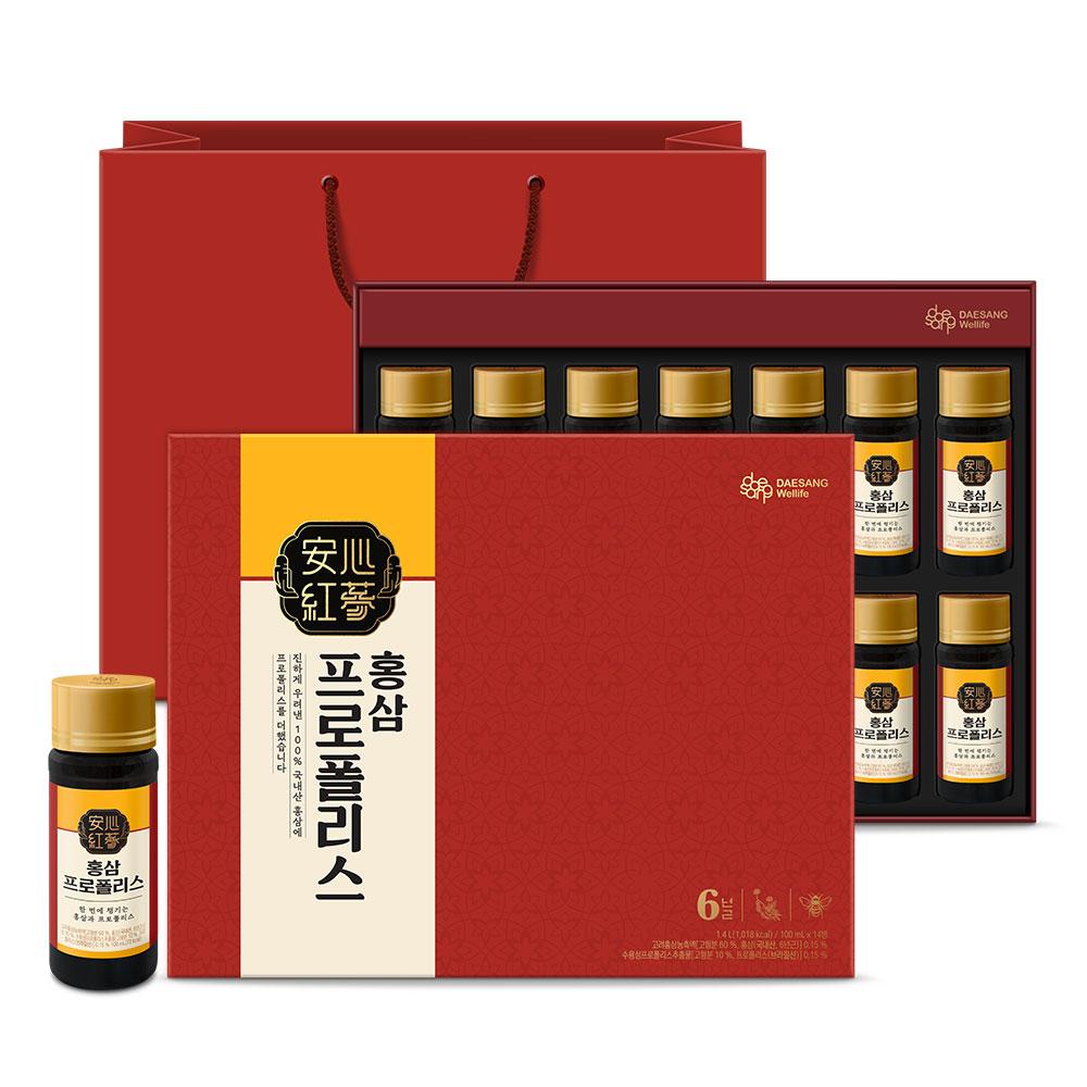 홍삼 프로폴리스 100ml 1박스 (14병) + 적립금 3,000원 증정 + 티니핑 아르기닌 스틱 젤리 1개 증정_3