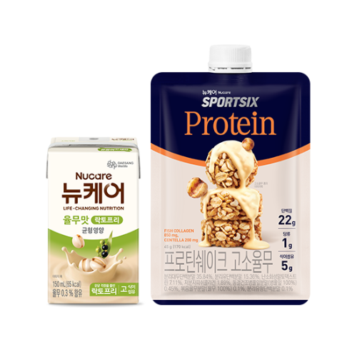 [핫딜특가] 뉴케어 율무맛 락토프리 150ml (24팩) + 스포식스 프로틴 쉐이크 고소율무 1박스 (7포)